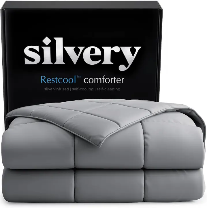 Silver-Infused Cooling Comforter — Self-Cleaning, Temperature-Regulating Bedding